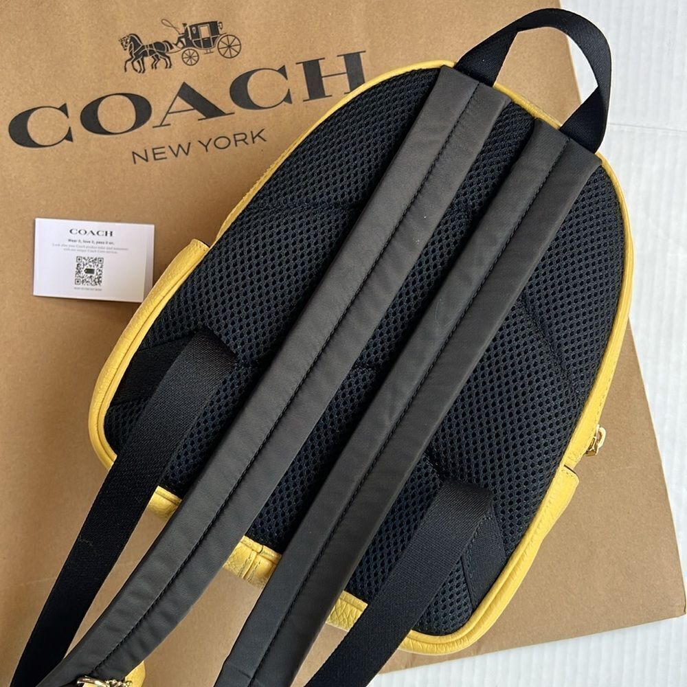 Coach Mini Court Backpack in Retro Yellow - Picture 9 of 15